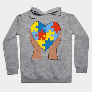 Asperger's Syndrome Heart Colorful Puzzle Hoodie